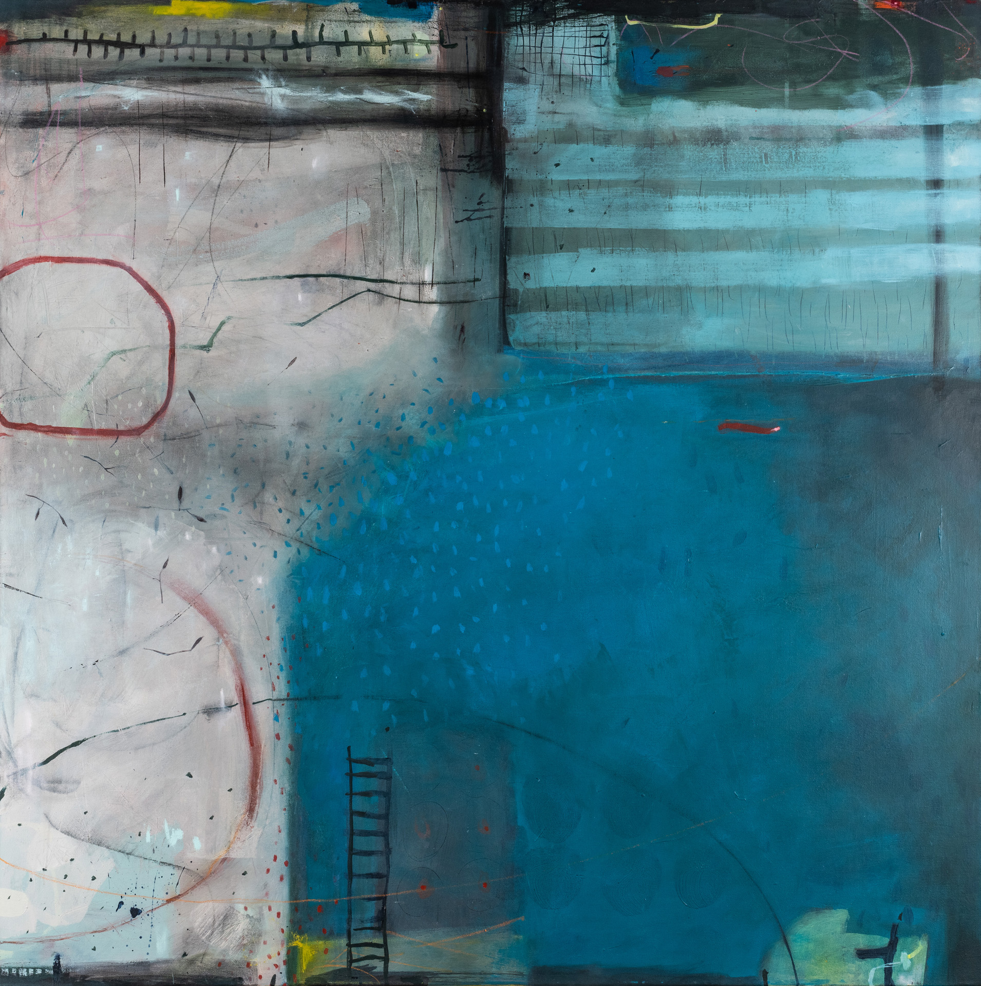 Recalling the Blue, original painting by Shirley Vauvelle