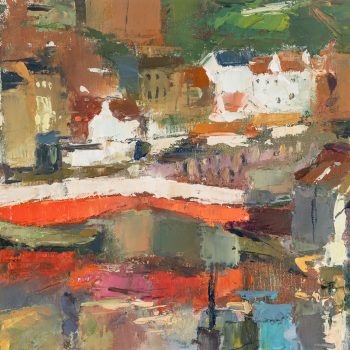 View Over Whitby, original oil painting by Andrew Farmer ROI