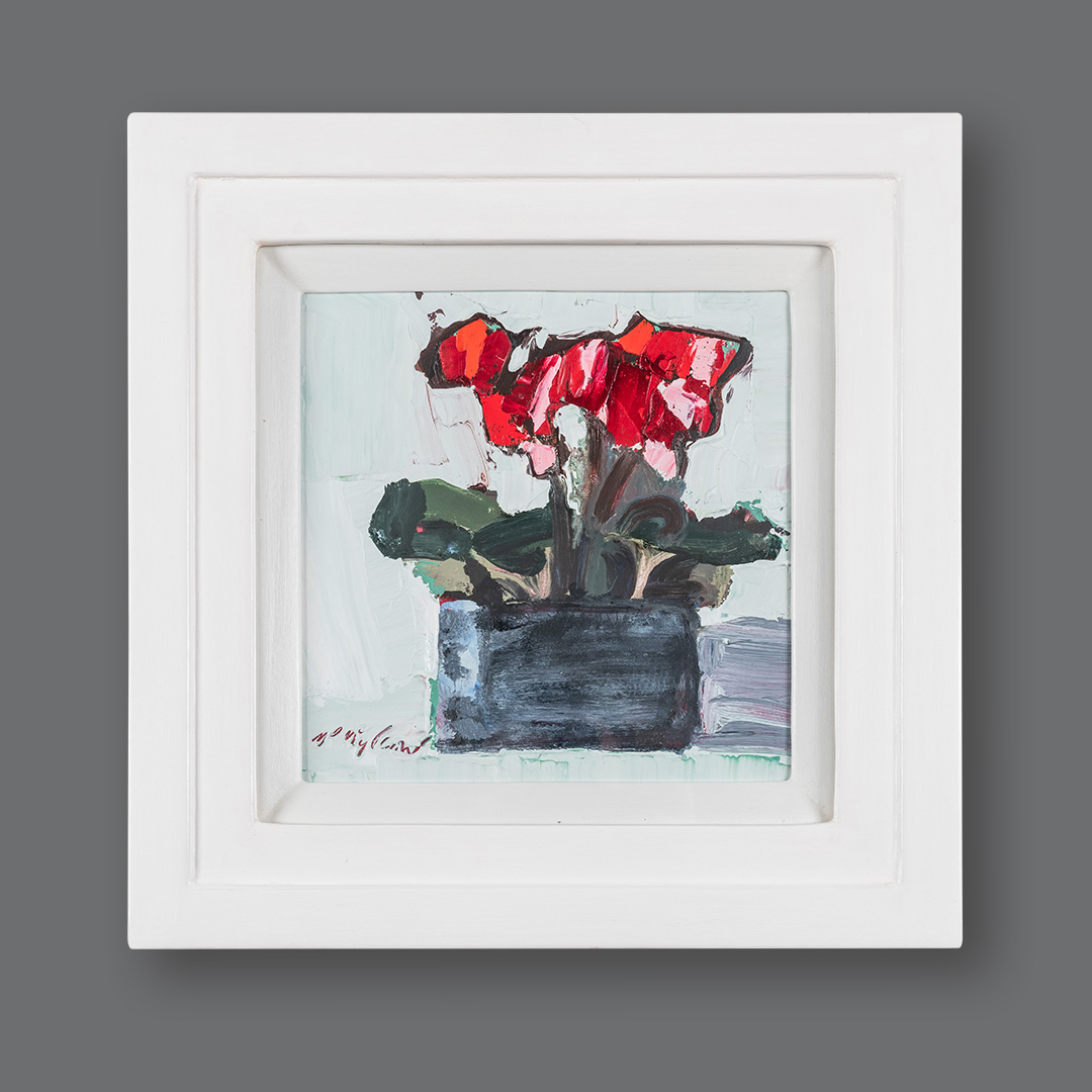 Cyclamen, original painting by Mhairi McGregor, framed Cyclamen, original painting by Mhairi McGregor, framed