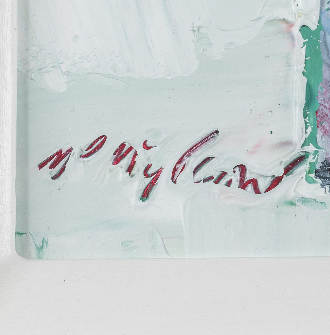 Signed detail of Cyclamen, original painting by Mhairi McGregor Signed detail of Cyclamen, original painting by Mhairi McGregor