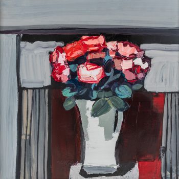 Fireplace Roses, original painting by Mhairi McGregor