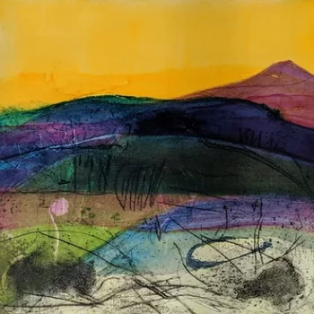 Autumn Glow, limited edition etching by Louise Davie RE