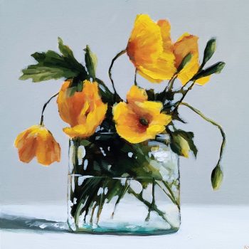 Welsh Poppies, original painting by Kirsty Whyatt