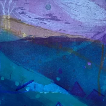 The Silent Moon, etching by Louise Davies RE