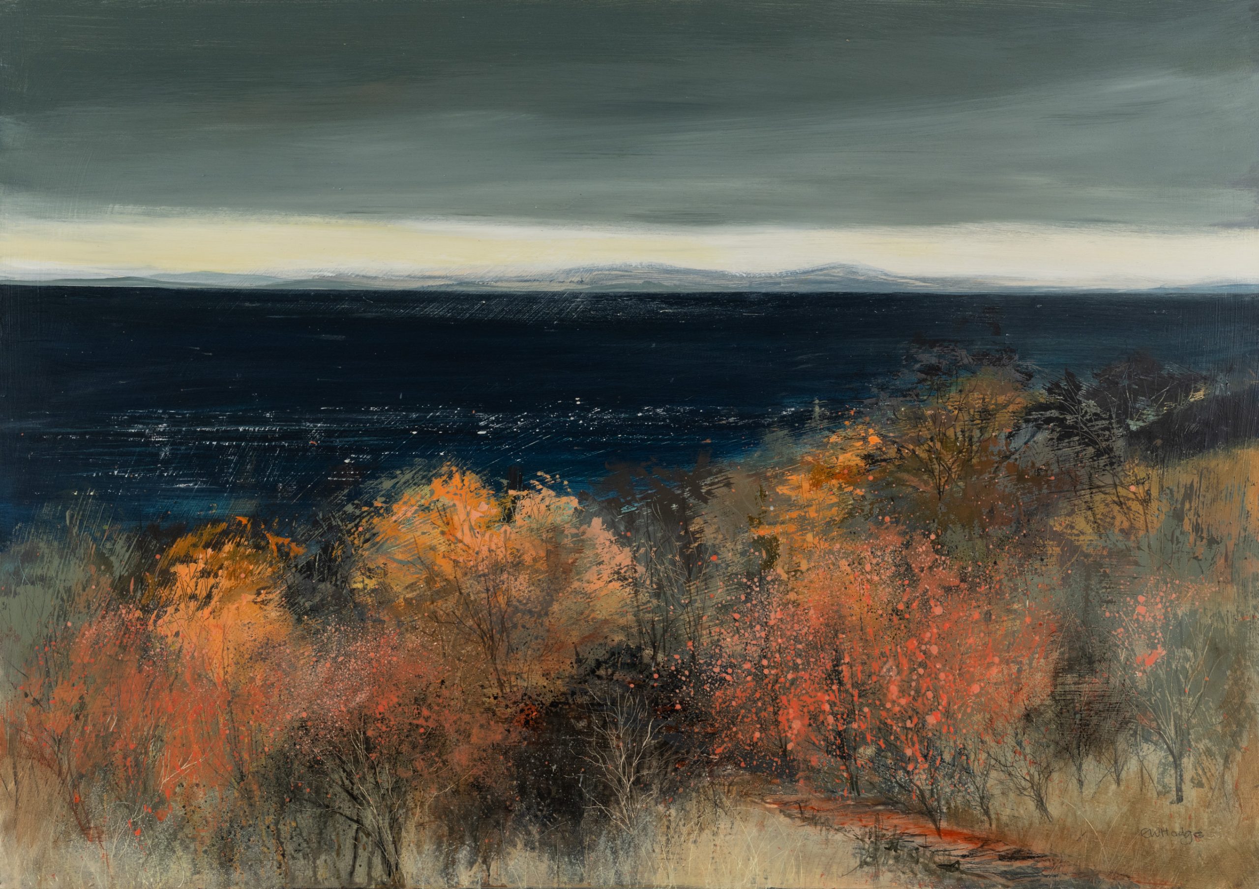 Buckthorn Bounty, original painting by Winifred Hodge