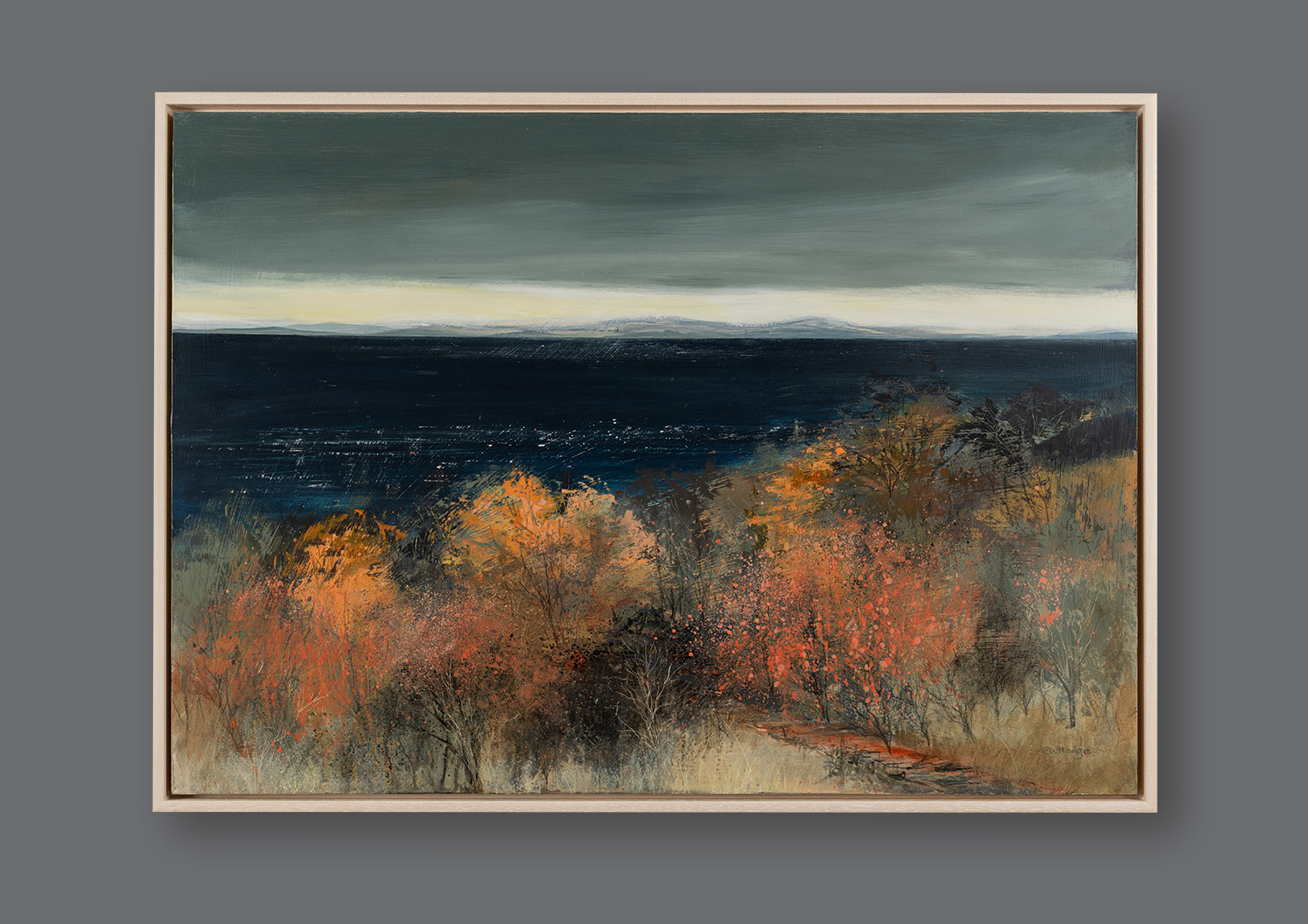 Buckthorn Bounty, original painting by Winifred Hodge, framed