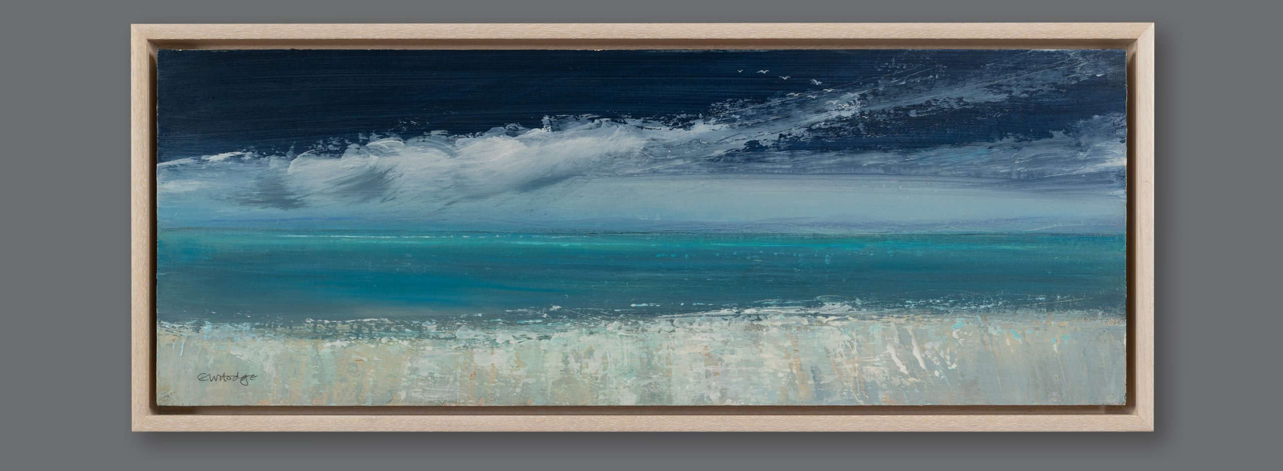 Sand Shimmer, mixed media on Winifred Hodge, framed