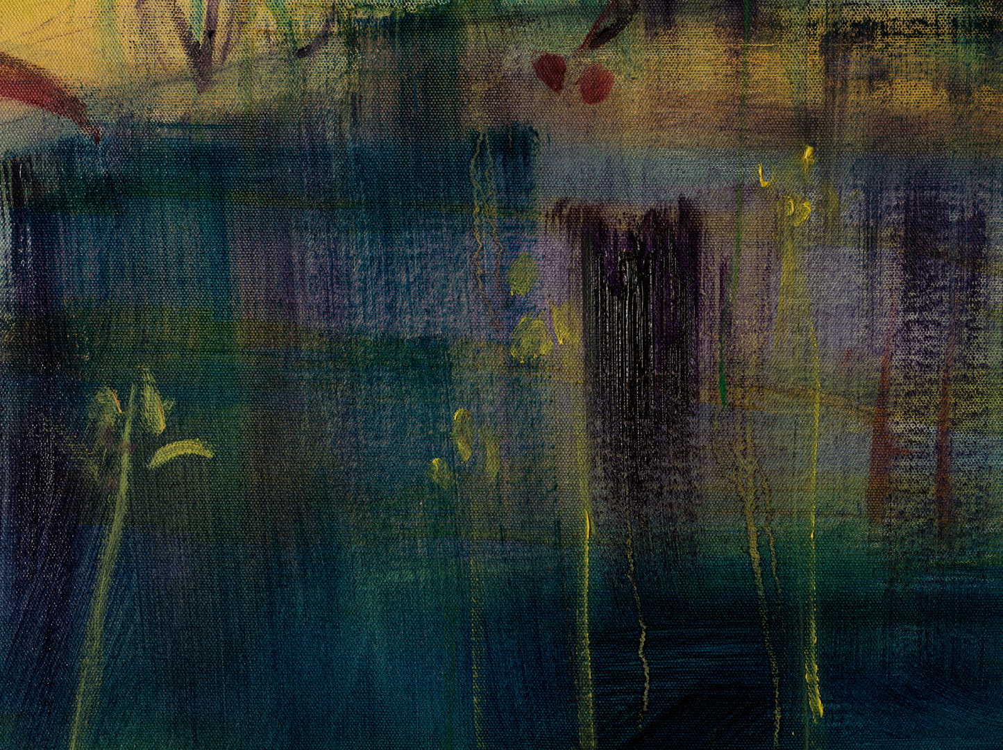 Detail of Summer on the Moors, original painting by Louise Davies RE