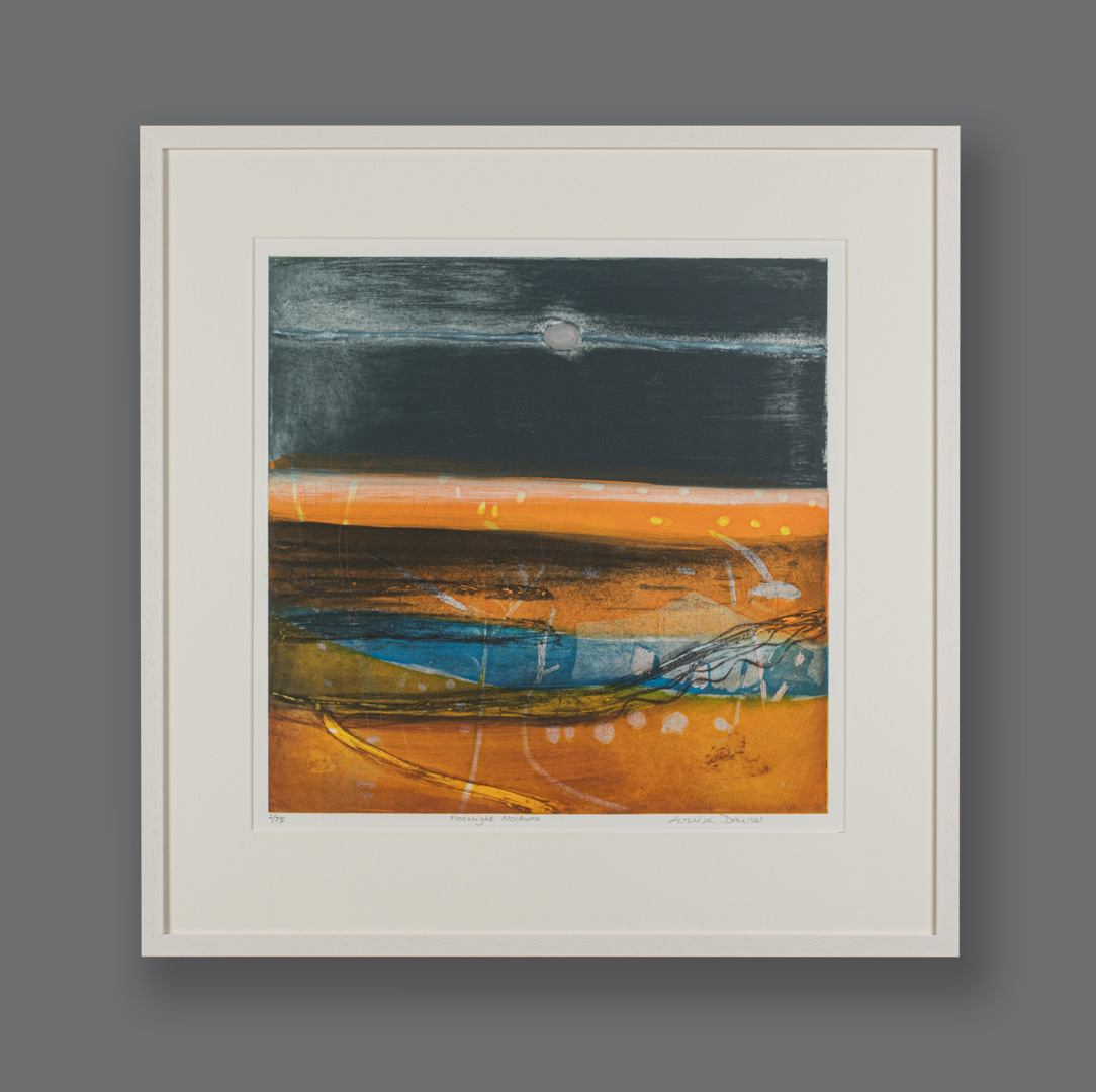 Moonlight Nocturne, limited edition etching by Louise Davies RE, framed