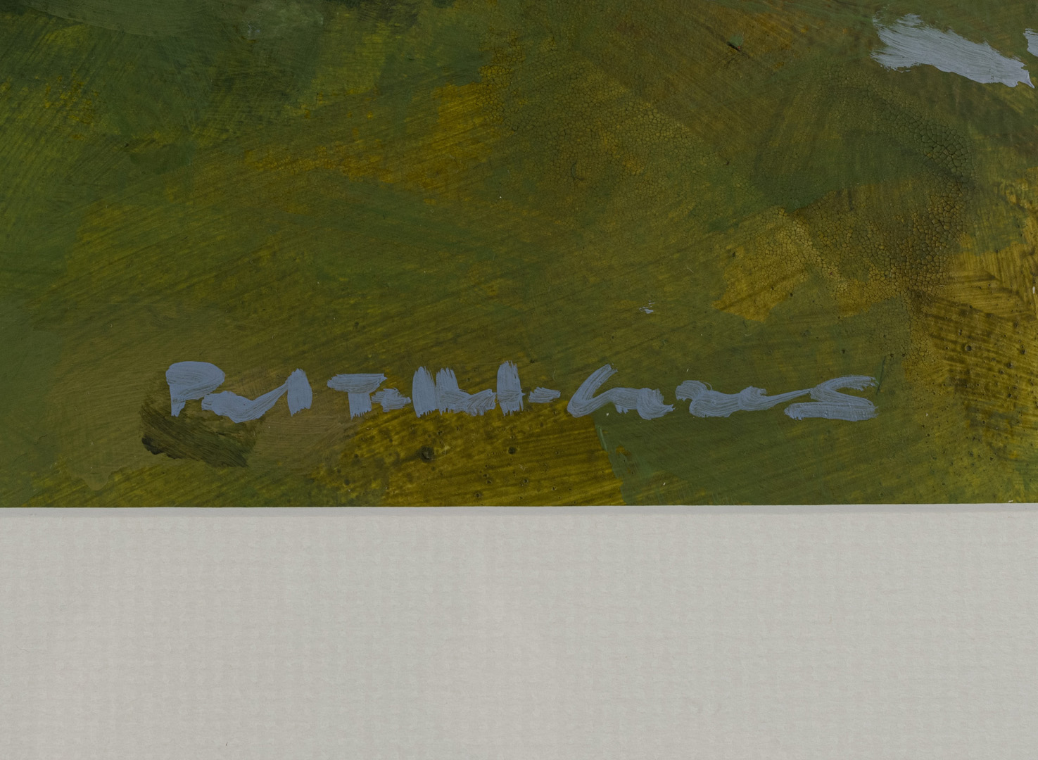 Signed detail of Leaving the Cove, original painting by Paul Talbot-Greaves RI