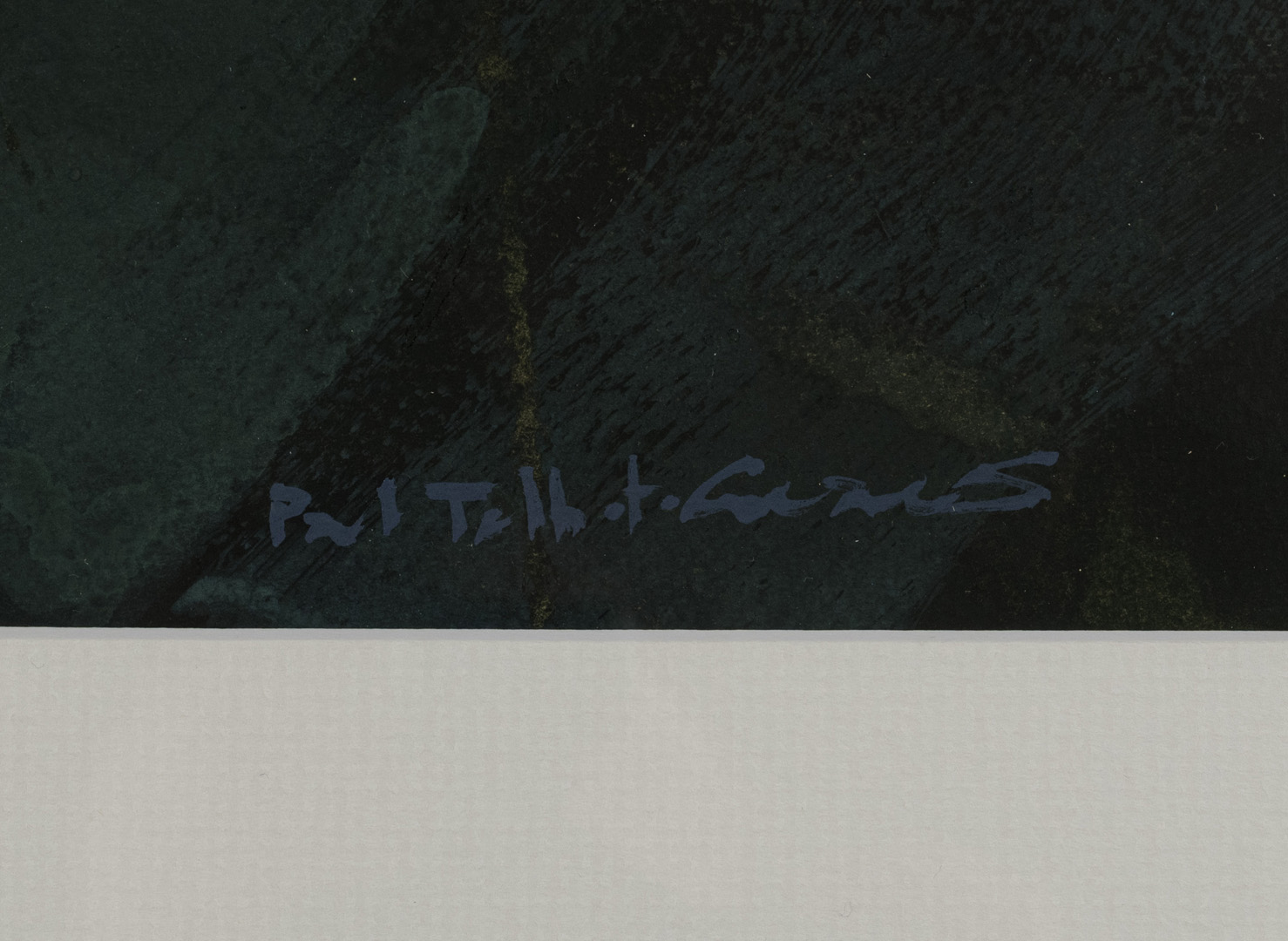 Signed detail of A January Walk Through Malhamdale, original painting by Paul Talbot-Greaves RI