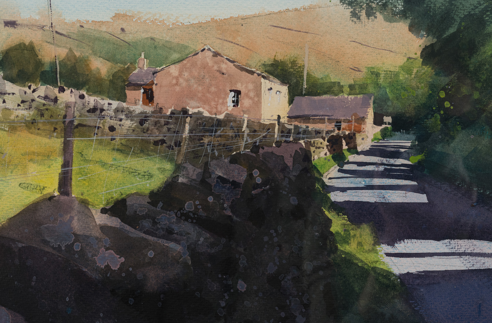 Detail of Deep in the Shade, Dentdale, original painting by Paul Talbot-Greaves RI