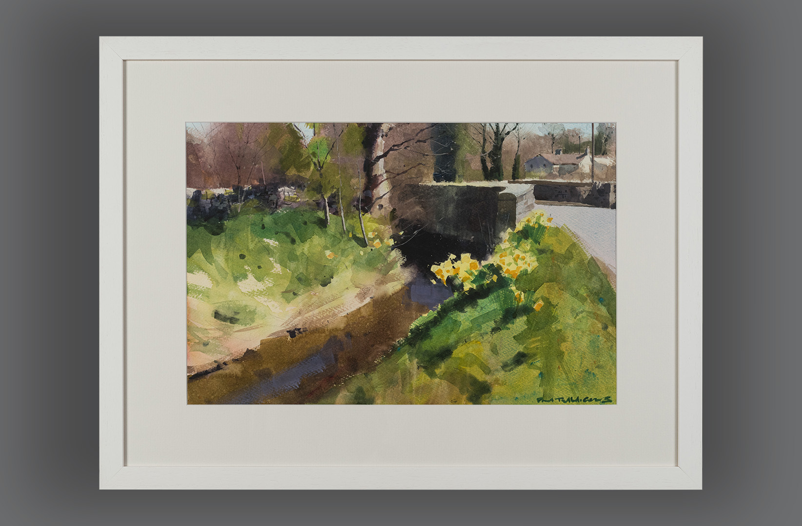 Spring Trees and Daffs, original painting by Paul Talbot-Greaves RI, framed Spring Trees and Daffs, original painting by Paul Talbot-Greaves RI, framed