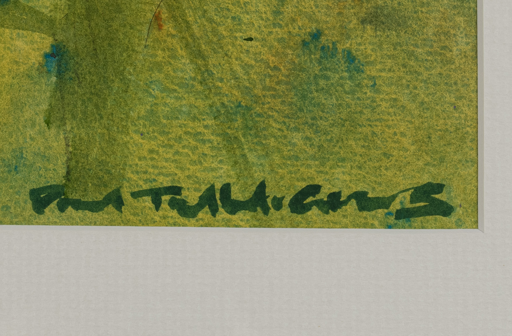 Signed detail of Spring Trees and Daffs, original painting by Paul Talbot-Greaves RI Signed detail of Spring Trees and Daffs, original painting by Paul Talbot-Greaves RI