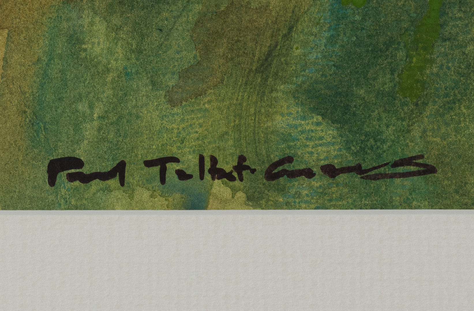 Signed detail of Along The Beck Side, original painting by Paul Talbot-Greaves RI