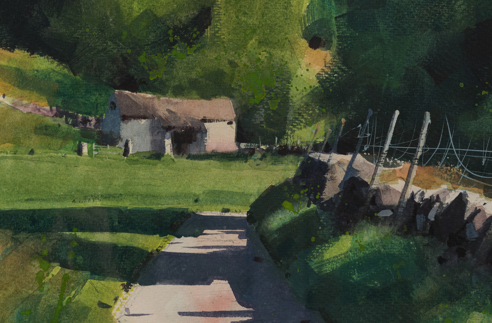 Detail of Along The Beck Side, original painting by Paul Talbot-Greaves RI