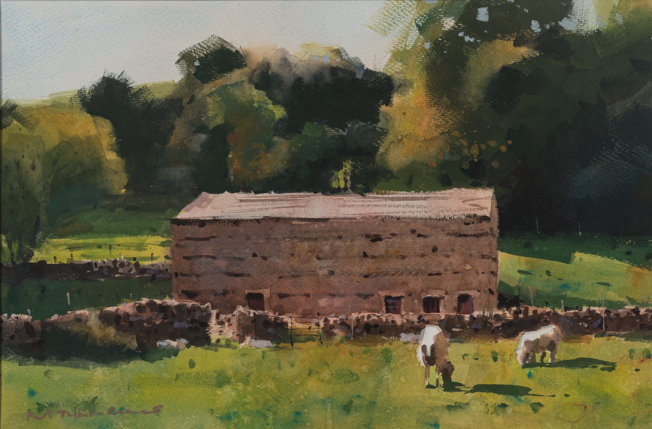 Muker Barn, original painting by Paul Talbot-Greaves RI