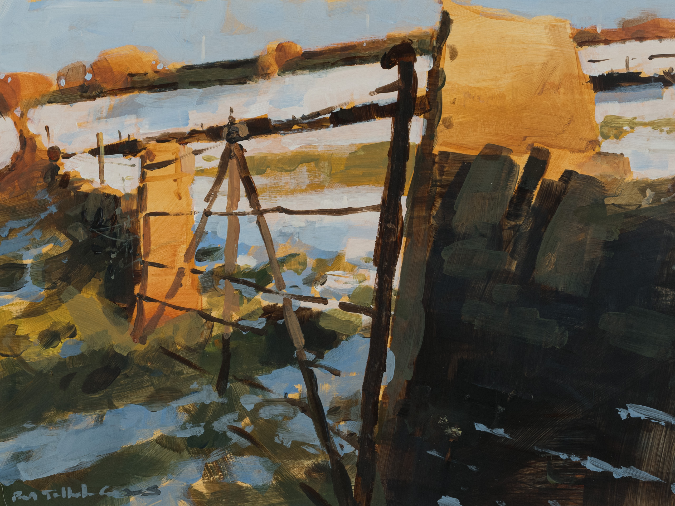 Winter Light and Thawing Show, original painting by Paul Talbot-Greaves RI