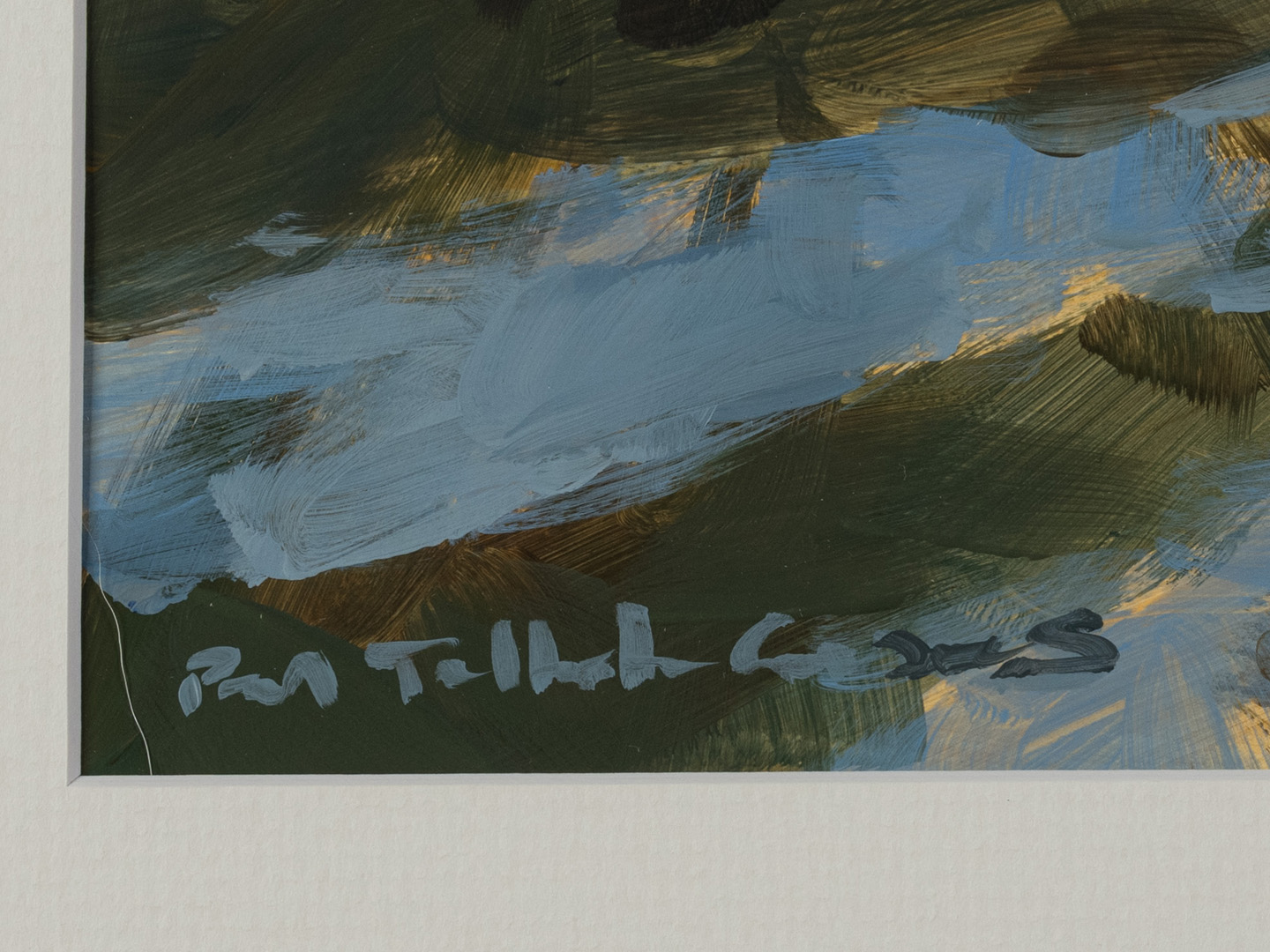Signed detail of Winter Light and Thawing Show, original painting by Paul Talbot-Greaves RI