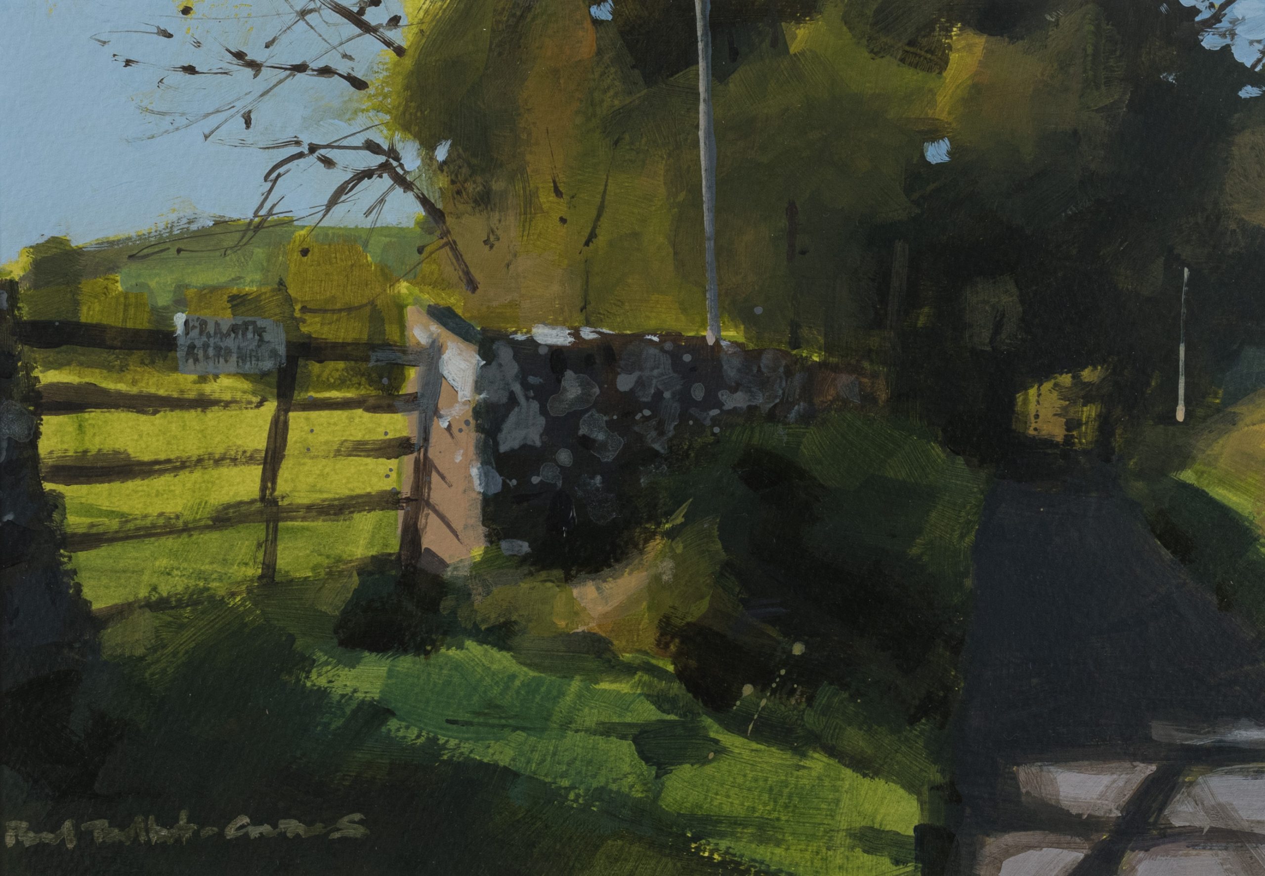 Private Grounds, Stainforth, original painting by Paul Talbot-Greaves RI