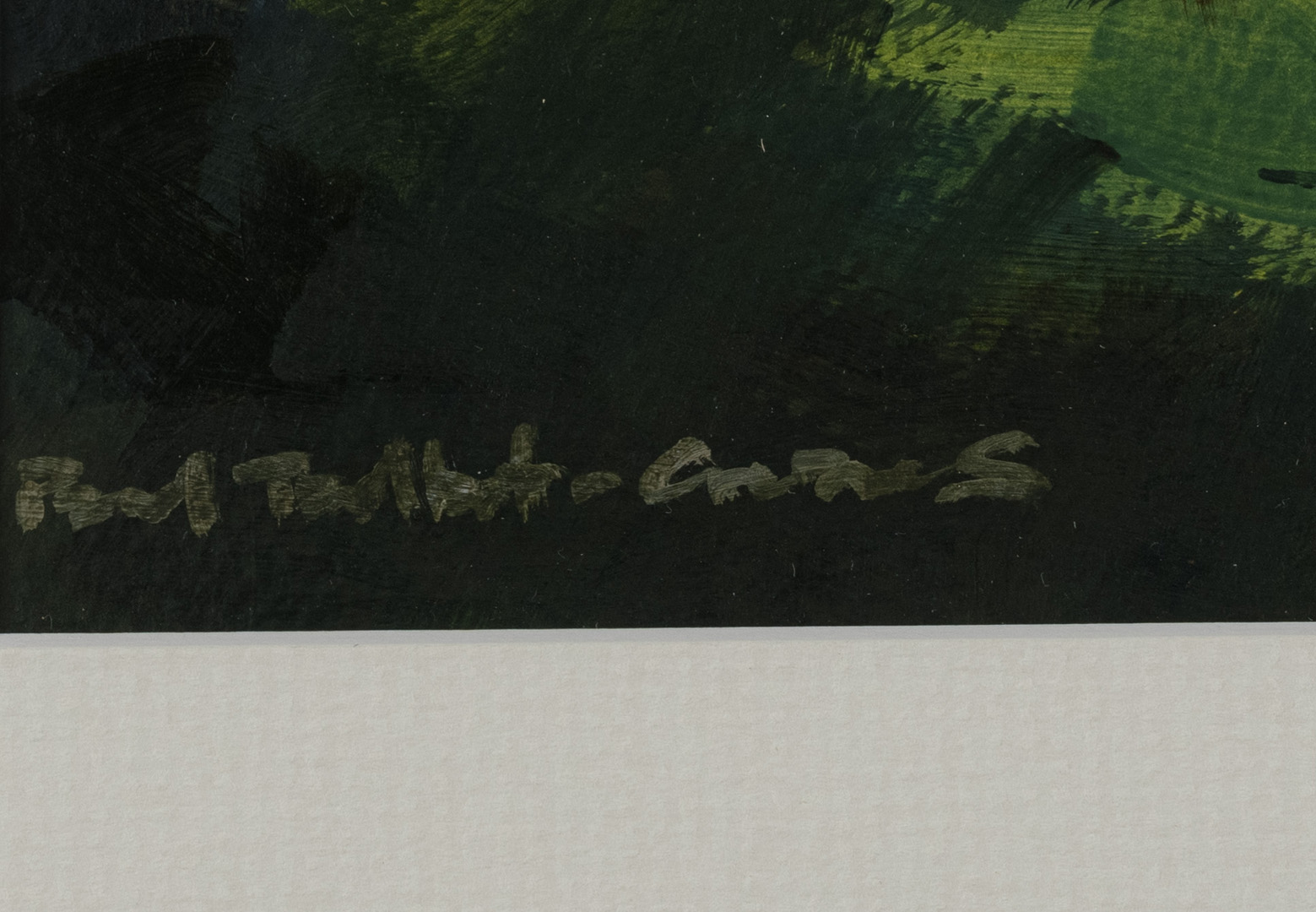 Signed detail of Private Grounds, Stainforth, original painting by Paul Talbot-Greaves RI