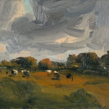 Looking Back, oil on board by Robert Newton