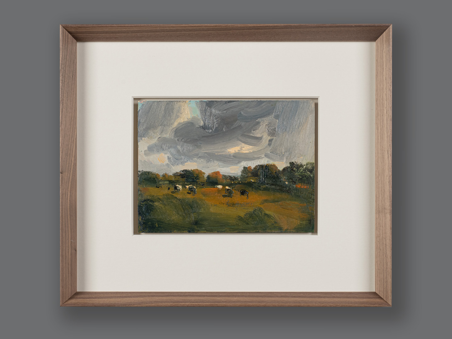 Looking Back, oil on board by Robert Newton, framed